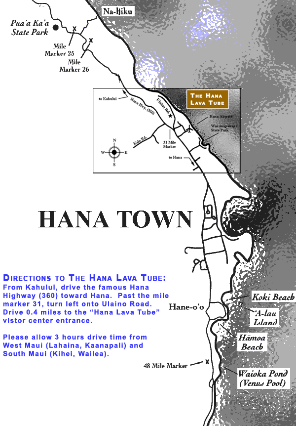map of Hana coastline
